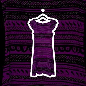 CYNTHIA ROWLEY Purple Geo print dress